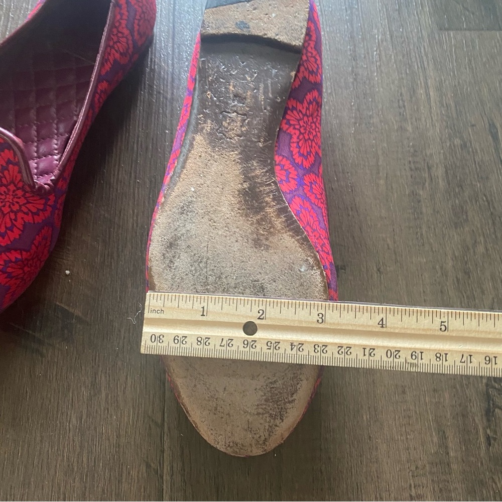Tory Burch Chandra Smoking Loafer in Bright Fuchsia Floral Print Fabric - Picture 10 of 13